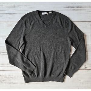 Calvin Klein Slate Gray V Neck Sweater sz M